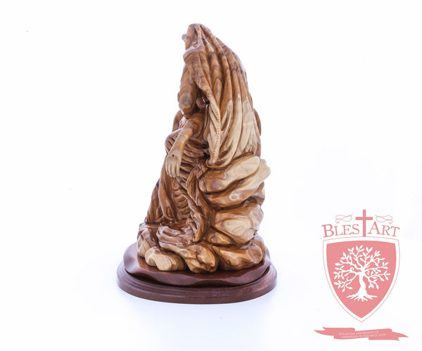 The Pieta on Mahogany Base, Museum Quality, 9"/ 23 cm height