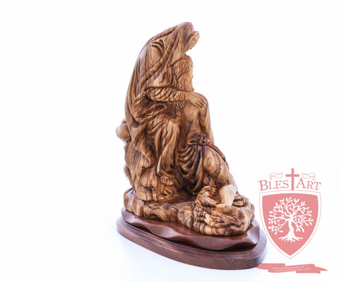 The Pieta on Mahogany Base, Museum Quality, 9"/ 23 cm height