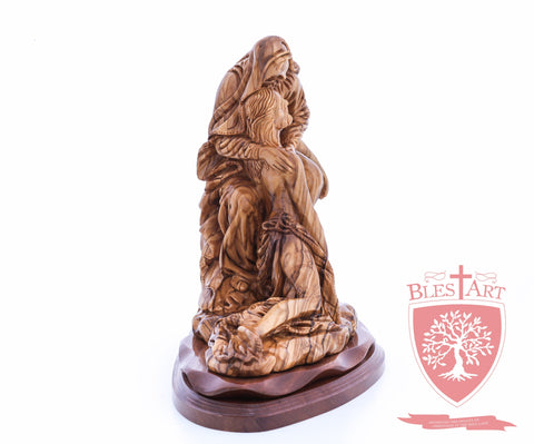 The Pieta on Mahogany Base, Museum Quality, 9"/ 23 cm height