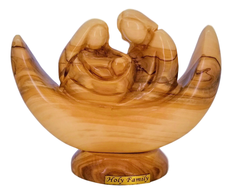 The Holy Family, Plain, Moon Style, Size: 5.5" x 2.5" x 4.5"