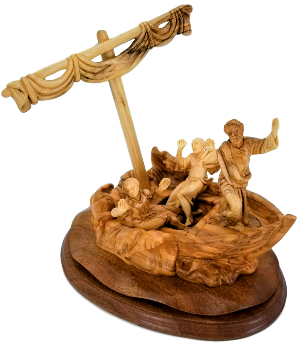 Jesus calming the Storm, Size: 11" x 8" x 10.5"