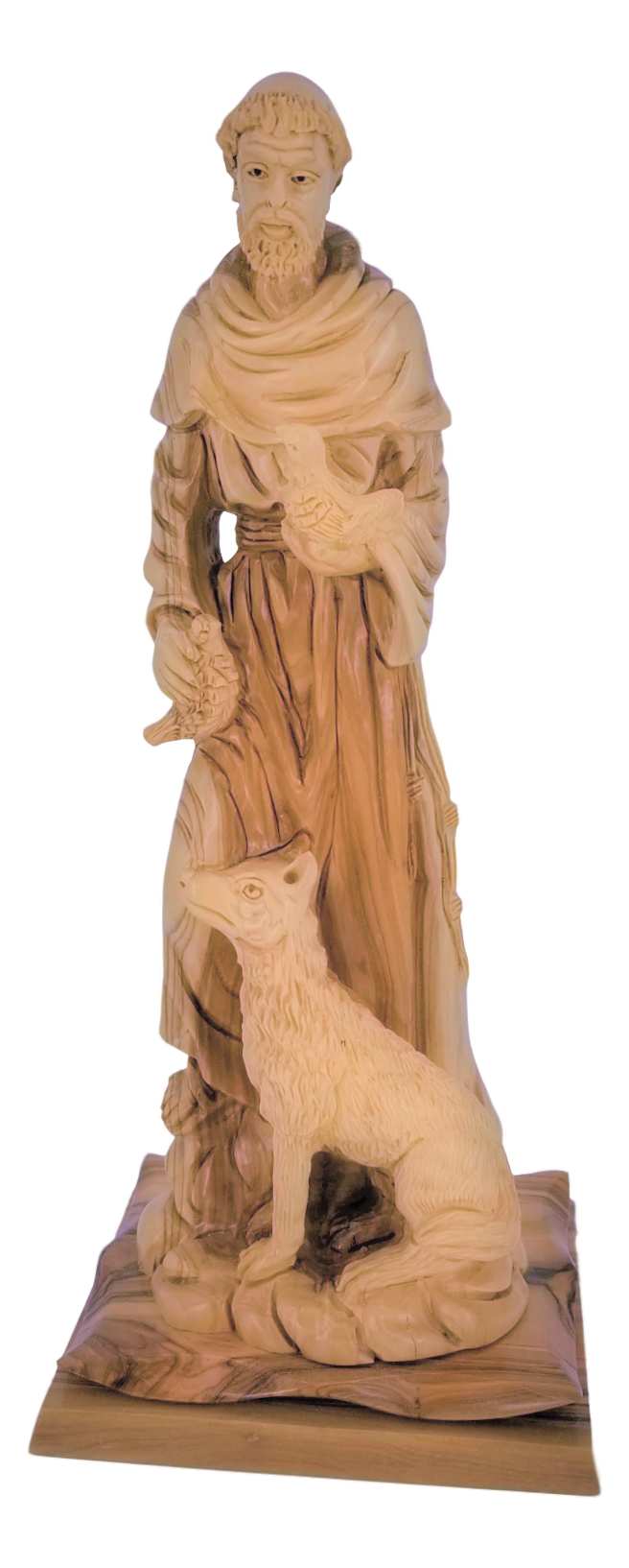 St. Francis with the animals, Size: 5.2" x 4.9" x 12"