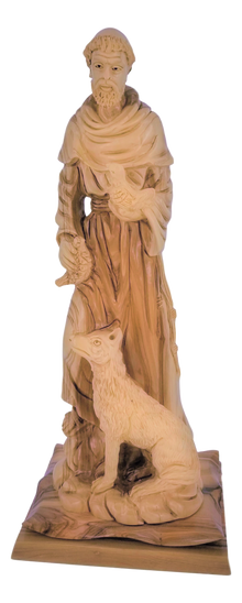 St. Francis with the animals, Size: 5.2" x 4.9" x 12"