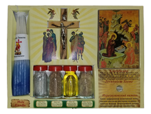 Holy water, Holy Oil, Stones, and Soil boxes