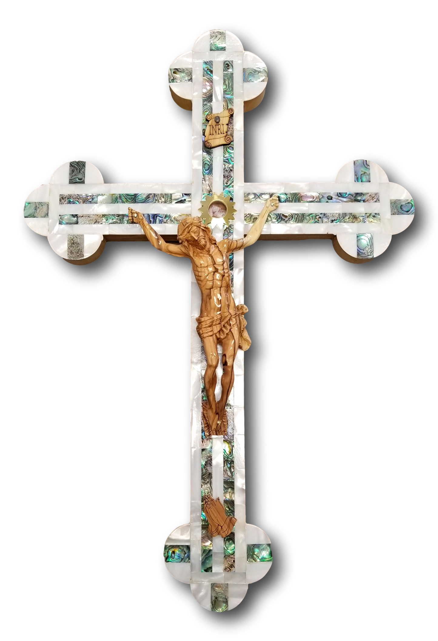 Cross, with Abalone and Mother of Pearls seashells