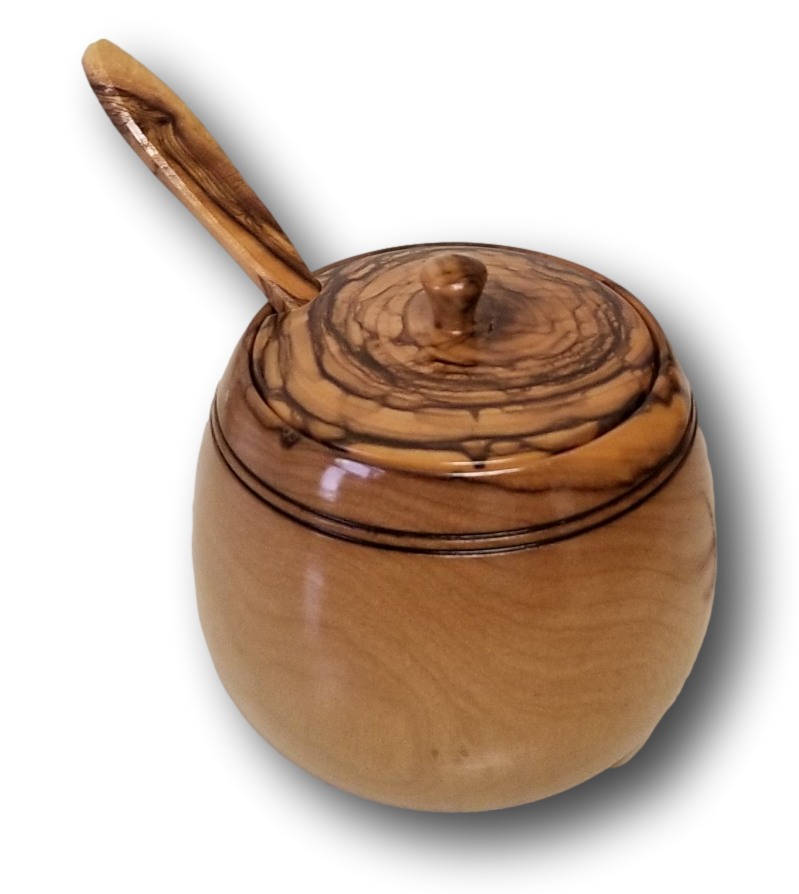 Sugar Bowl with Lid and a spoon