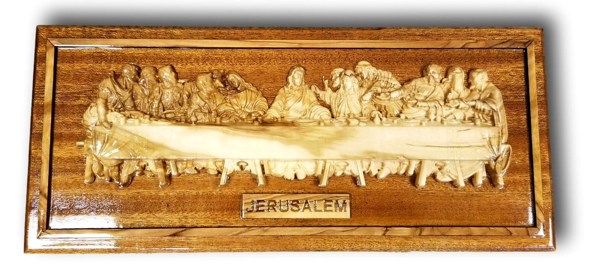 Olive Wood Last Supper Plaque