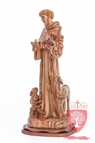 St. Francis and the Animals, Cathedral Quality, Size: 17.7"/45 cm