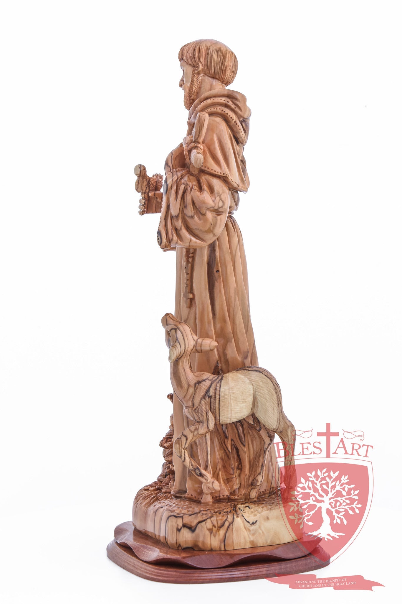 St. Francis and the Animals, Cathedral Quality, Size: 17.7"/45 cm
