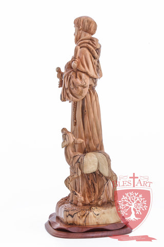 St. Francis and the Animals, Cathedral Quality, Size: 17.7"/45 cm