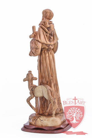 St. Francis and the Animals, Cathedral Quality, Size: 17.7"/45 cm