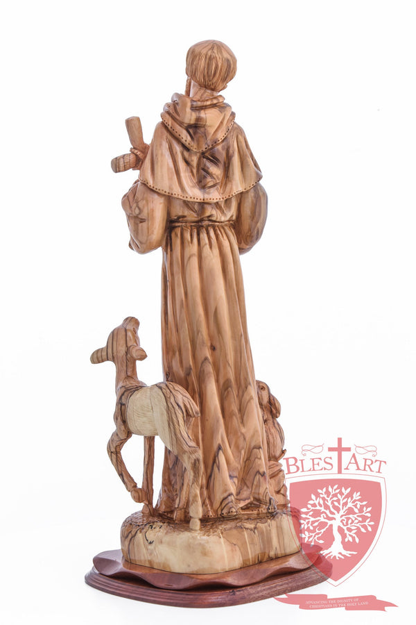 St. Francis and the Animals, Cathedral Quality, Size: 17.7"/45 cm