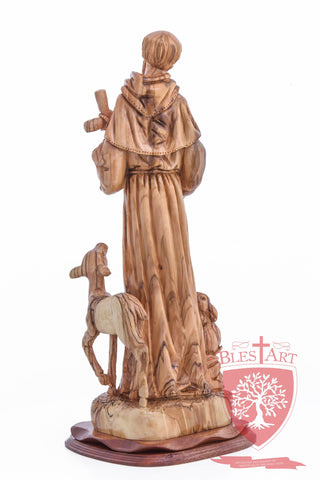 St. Francis and the Animals, Cathedral Quality, Size: 17.7"/45 cm