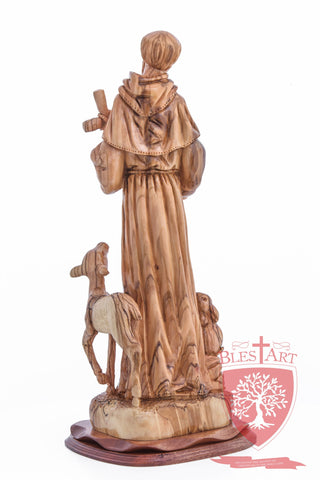 St. Francis and the Animals, Cathedral Quality, Size: 17.7"/45 cm