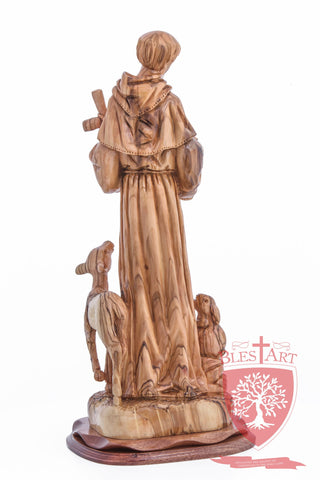 St. Francis and the Animals, Cathedral Quality, Size: 17.7"/45 cm