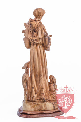 St. Francis and the Animals, Cathedral Quality, Size: 17.7"/45 cm