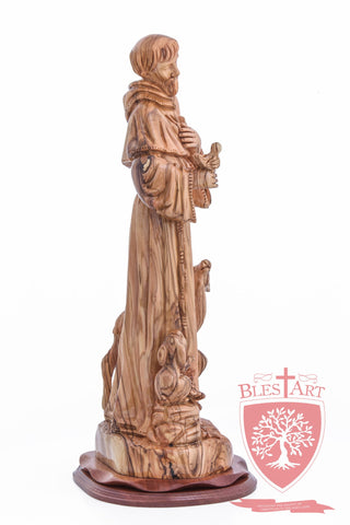 St. Francis and the Animals, Cathedral Quality, Size: 17.7"/45 cm