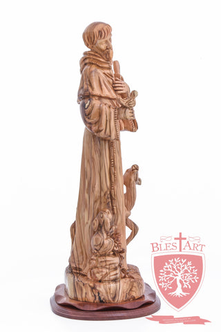 St. Francis and the Animals, Cathedral Quality, Size: 17.7"/45 cm