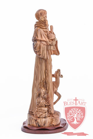 St. Francis and the Animals, Cathedral Quality, Size: 17.7"/45 cm