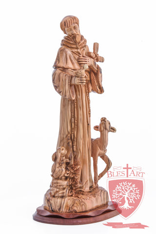 St. Francis and the Animals, Cathedral Quality, Size: 17.7"/45 cm