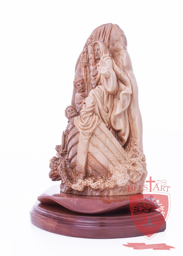 Jesus stopping the storm, Size: 8" 4" 10.5"