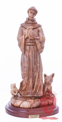 St. Frances with animals, Size: 6.5" 6" 13.5" / 35 CM