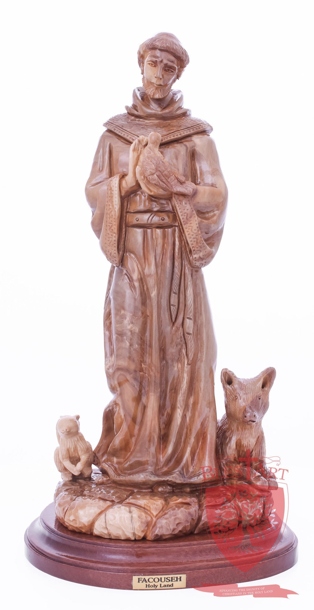St. Frances with animals, Size: 6.5" 6" 13.5" / 35 CM