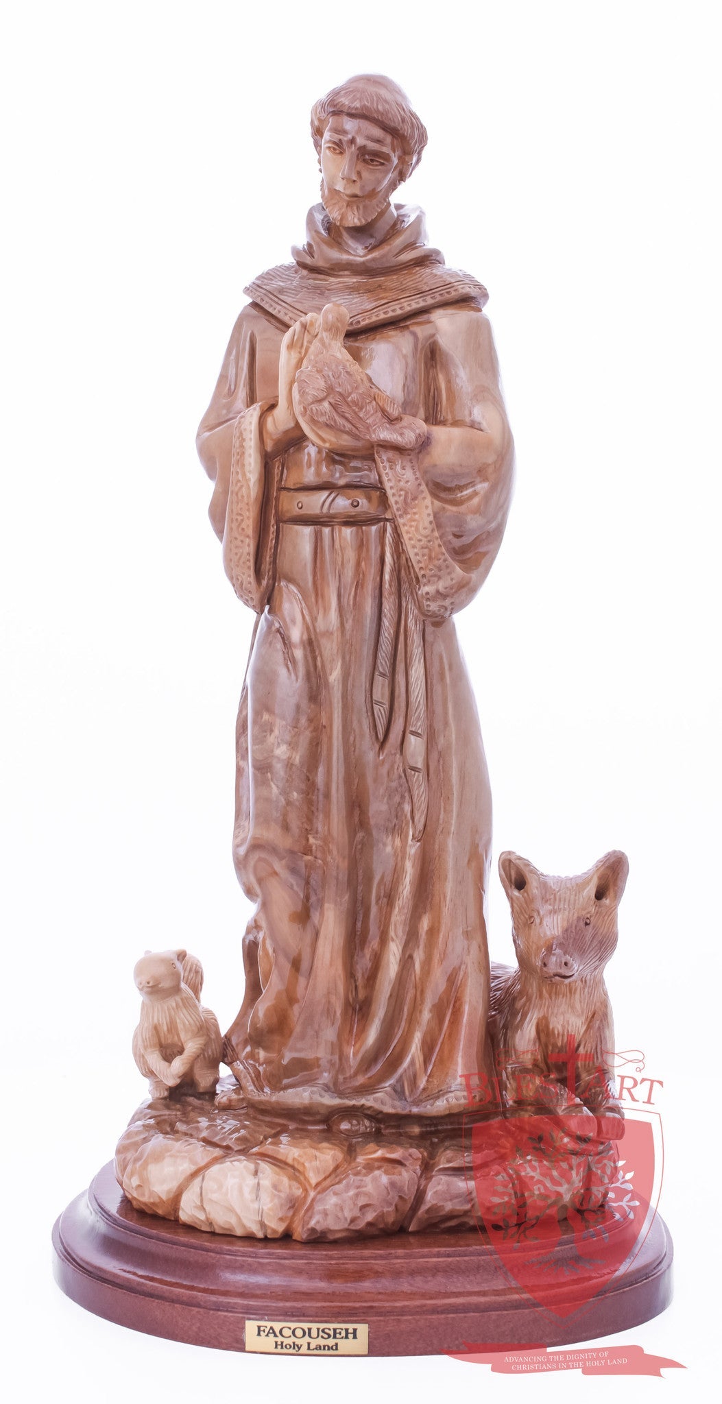 St. Frances with animals, Size: 6.5" 6" 13.5" / 35 CM