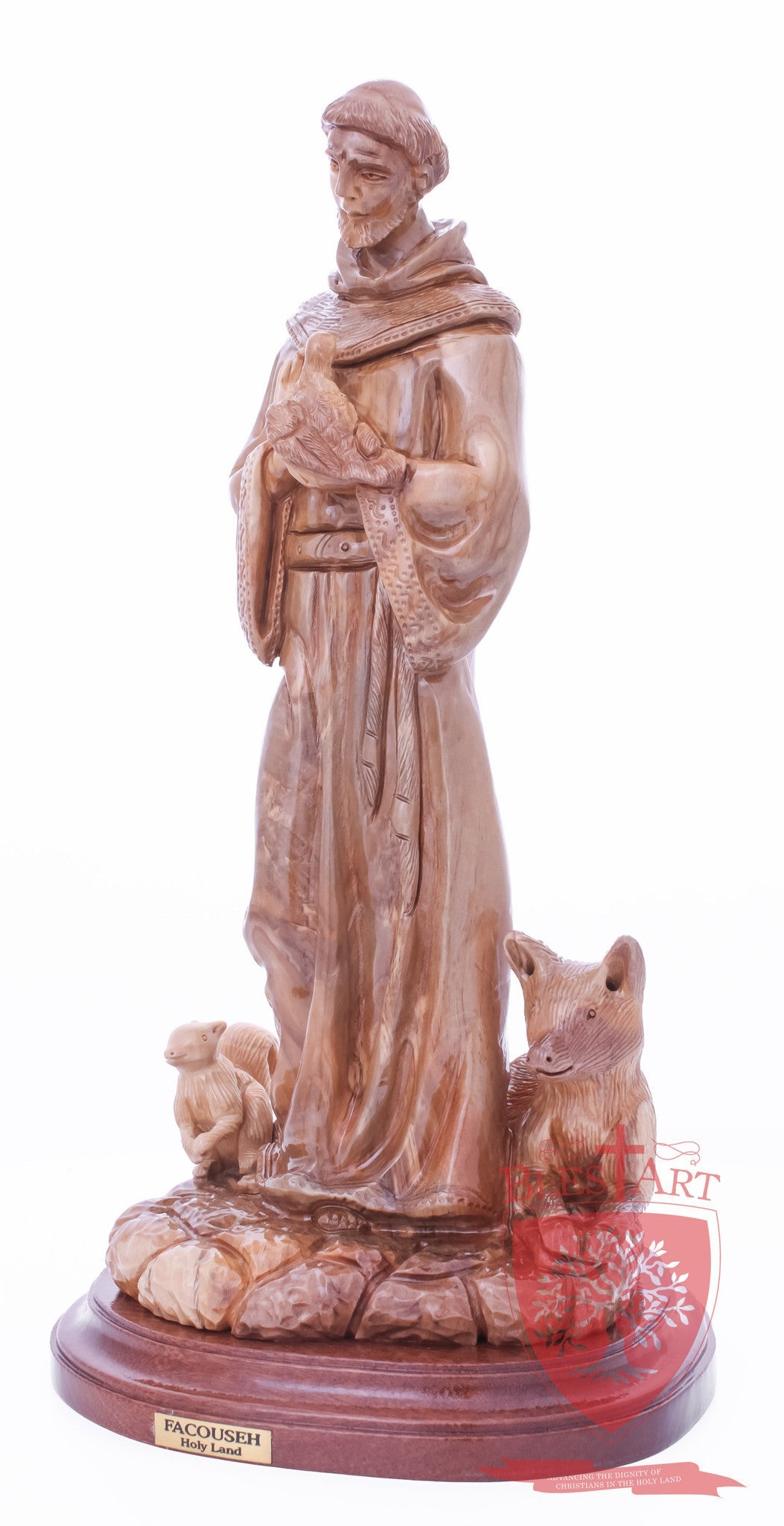 St. Frances with animals, Size: 6.5" 6" 13.5" / 35 CM
