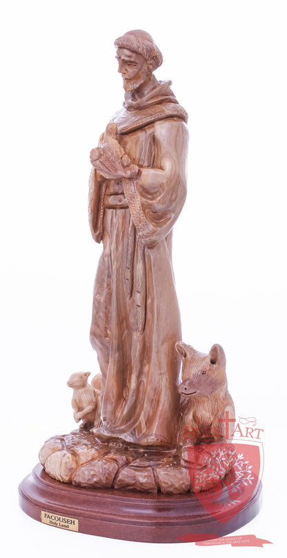 St. Frances with animals, Size: 6.5" 6" 13.5" / 35 CM