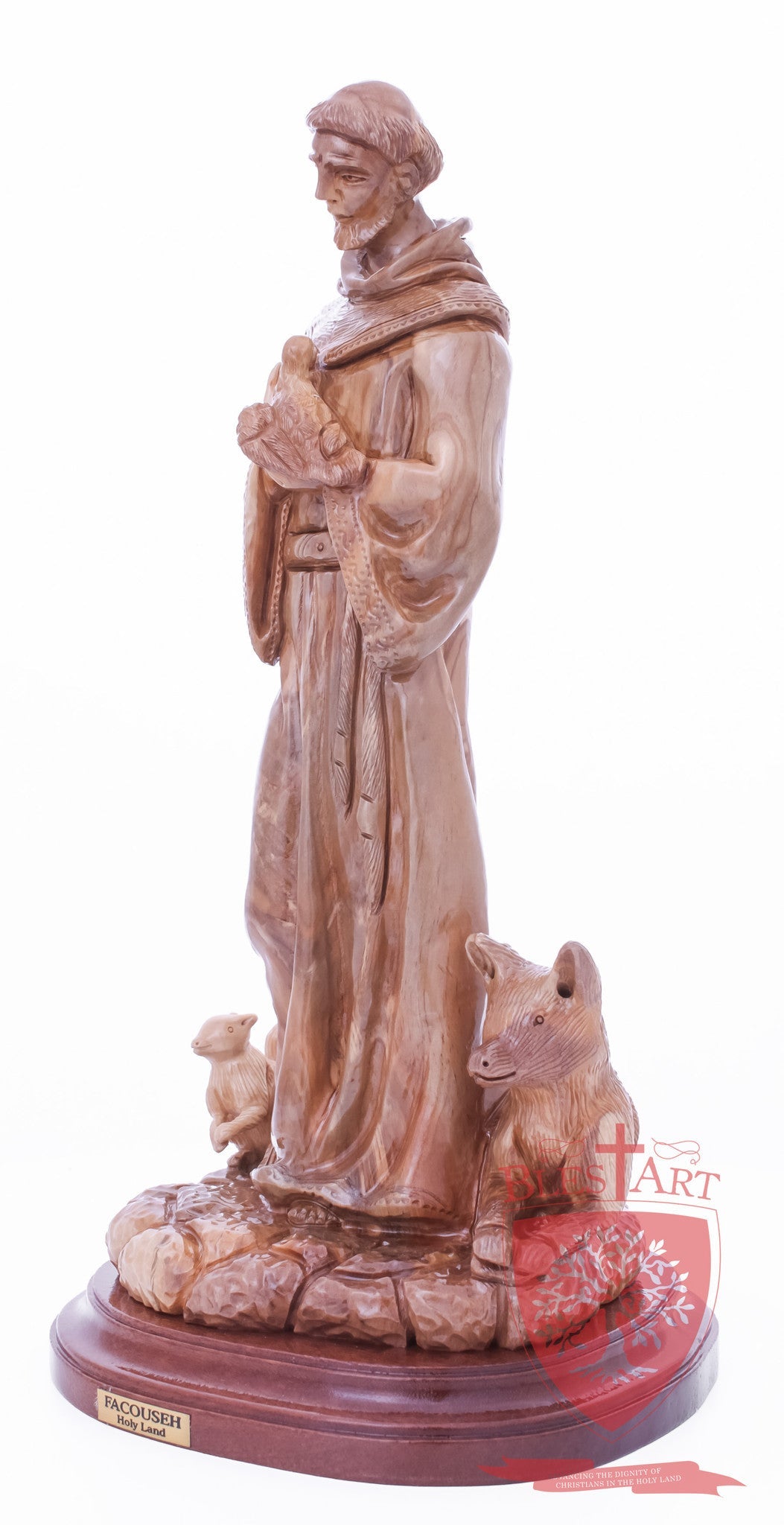 St. Frances with animals, Size: 6.5" 6" 13.5" / 35 CM