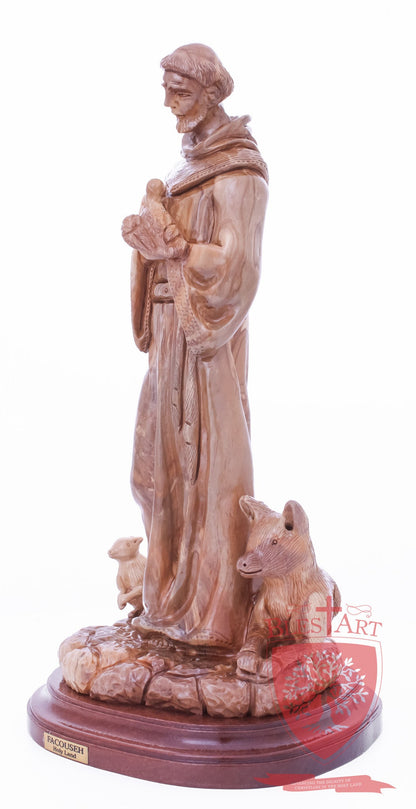 St. Frances with animals, Size: 6.5" 6" 13.5" / 35 CM