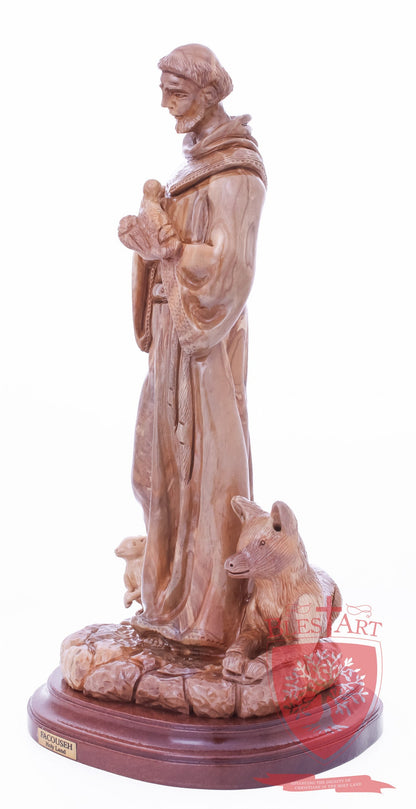 St. Frances with animals, Size: 6.5" 6" 13.5" / 35 CM