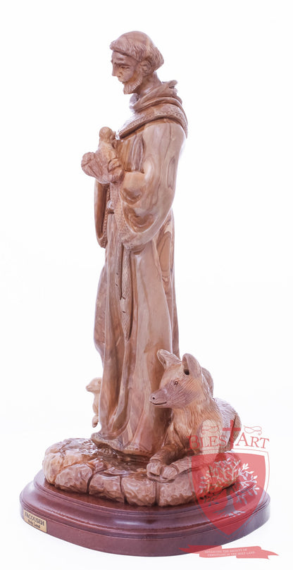 St. Frances with animals, Size: 6.5" 6" 13.5" / 35 CM