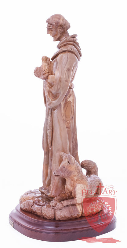 St. Frances with animals, Size: 6.5" 6" 13.5" / 35 CM