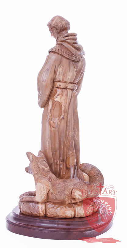 St. Frances with animals, Size: 6.5" 6" 13.5" / 35 CM
