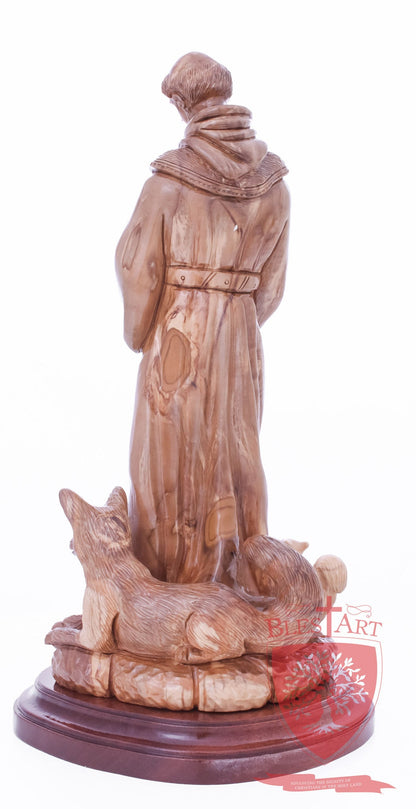 St. Frances with animals, Size: 6.5" 6" 13.5" / 35 CM