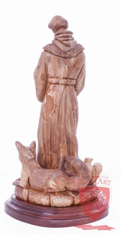 St. Frances with animals, Size: 6.5" 6" 13.5" / 35 CM
