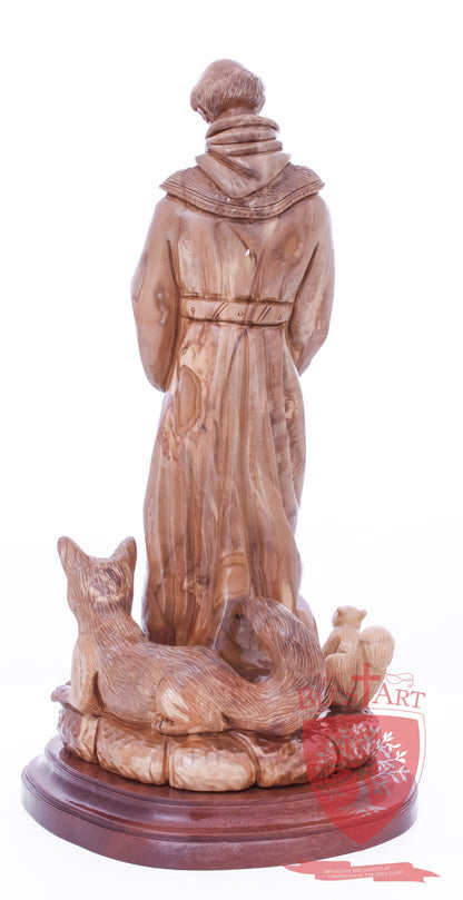 St. Frances with animals, Size: 6.5" 6" 13.5" / 35 CM