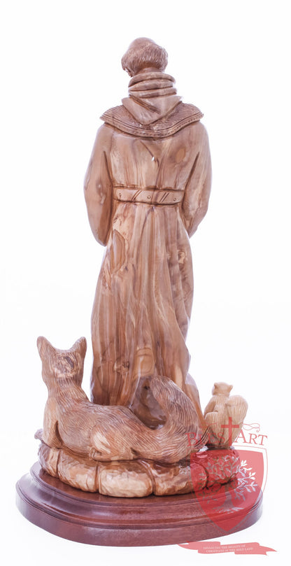 St. Frances with animals, Size: 6.5" 6" 13.5" / 35 CM