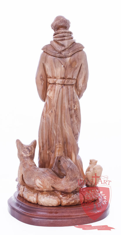 St. Frances with animals, Size: 6.5" 6" 13.5" / 35 CM