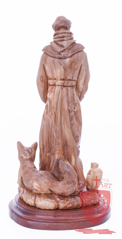 St. Frances with animals, Size: 6.5" 6" 13.5" / 35 CM