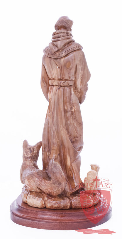 St. Frances with animals, Size: 6.5" 6" 13.5" / 35 CM