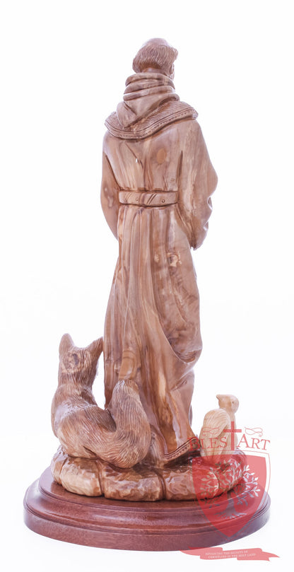 St. Frances with animals, Size: 6.5" 6" 13.5" / 35 CM