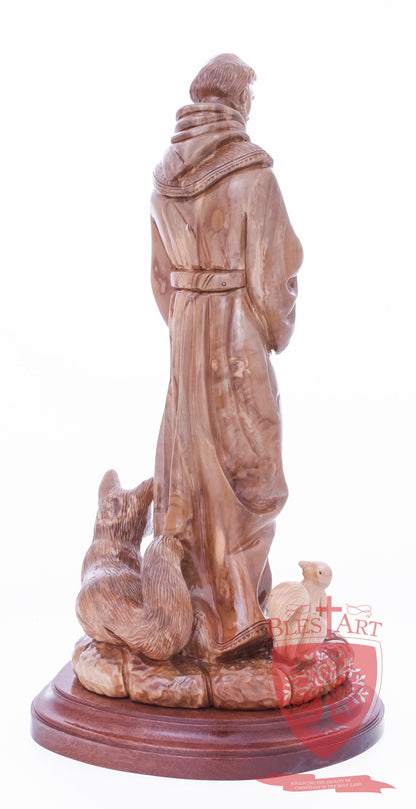St. Frances with animals, Size: 6.5" 6" 13.5" / 35 CM