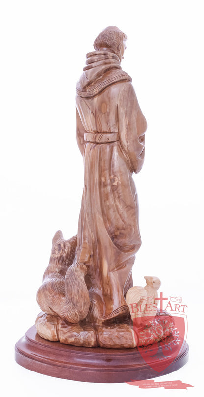 St. Frances with animals, Size: 6.5" 6" 13.5" / 35 CM