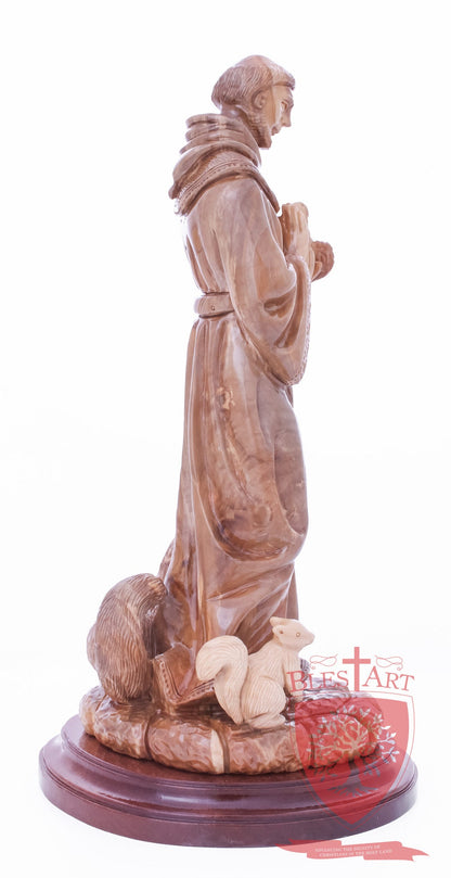 St. Frances with animals, Size: 6.5" 6" 13.5" / 35 CM