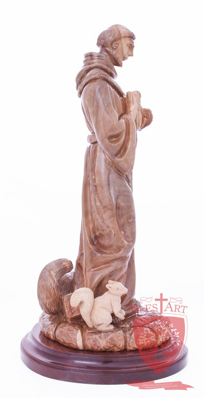 St. Frances with animals, Size: 6.5" 6" 13.5" / 35 CM