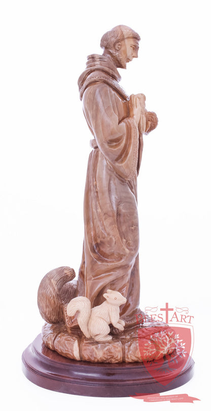 St. Frances with animals, Size: 6.5" 6" 13.5" / 35 CM