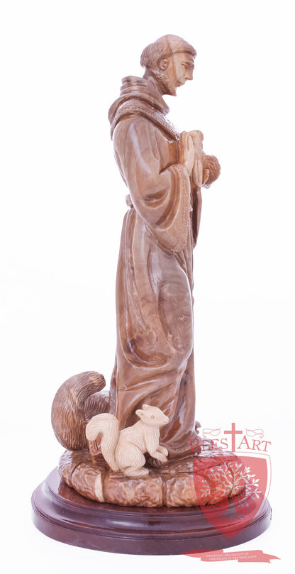St. Frances with animals, Size: 6.5" 6" 13.5" / 35 CM